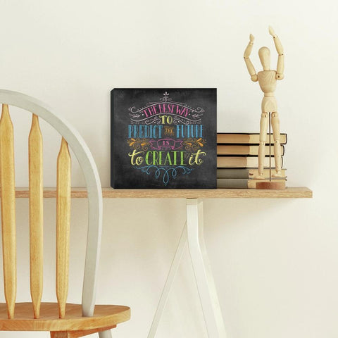 COLORFUL CHALK QUOTE CANVAS WALL ART