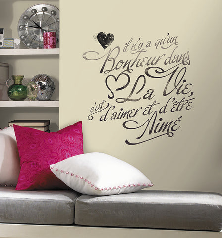 Bonheur (FRENCH) Peel and Stick Wall Decals image