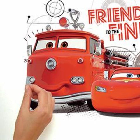 CARS 2 FRIENDS TO THE FINISH PEEL AND STICK GIANT WALL DECALS