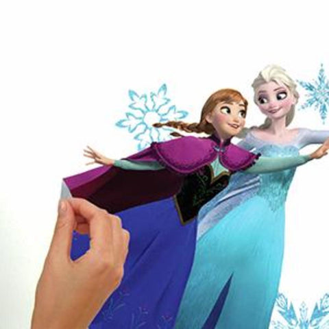 FROZEN CUSTOM HEADBOARD FEATURING ELSA, ANNA & OLAF PEEL AND STICK GIANT WALL DECALS