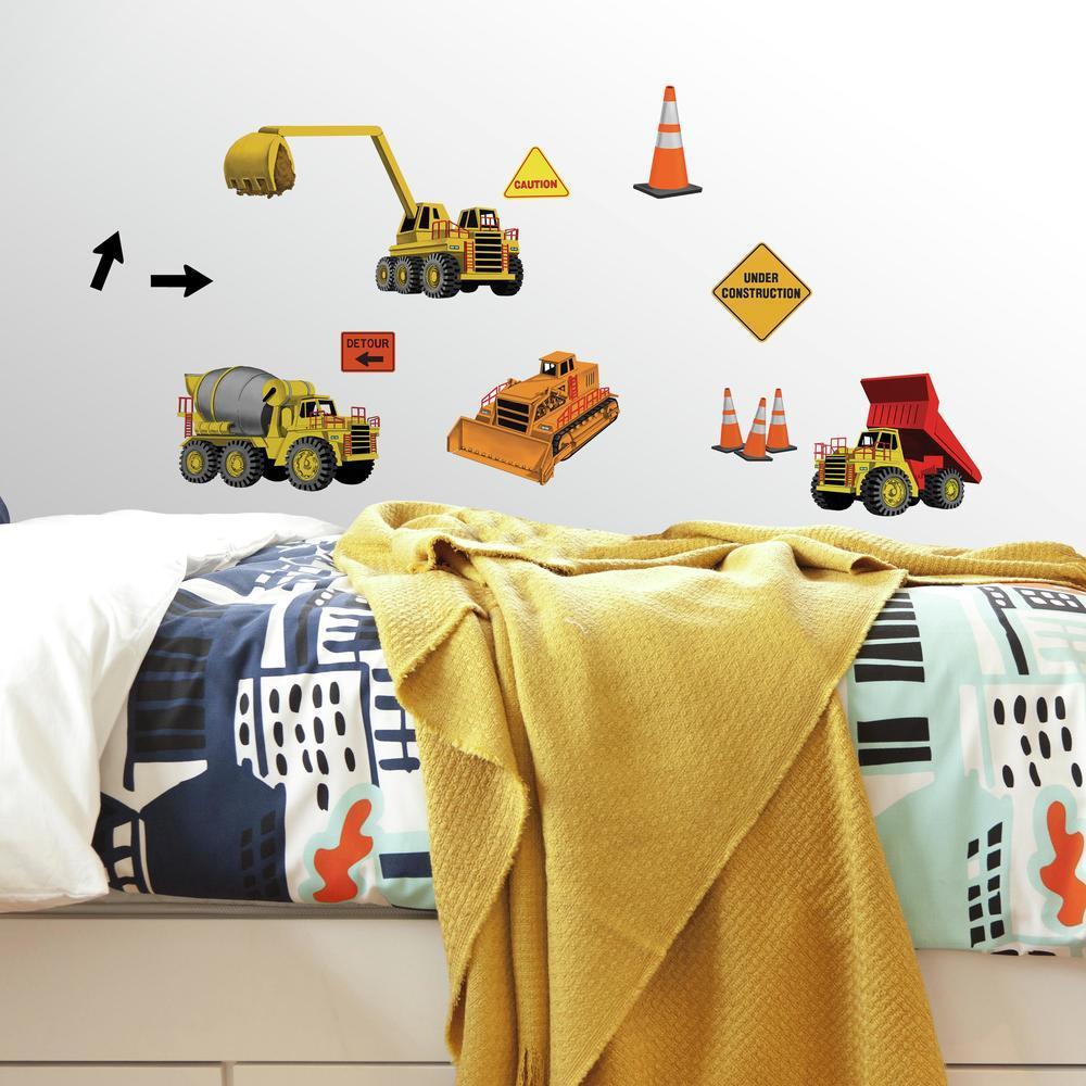 UNDER CONSTRUCTION PEEL & STICK WALL DECALS – WallDecals.com