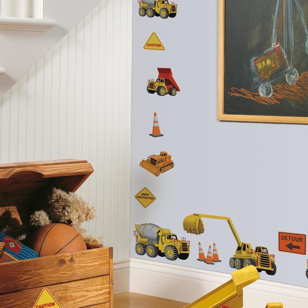 UNDER CONSTRUCTION PEEL & STICK WALL DECALS – WallDecals.com