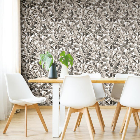 TAN PALM PEEL & STICK WALLPAPER