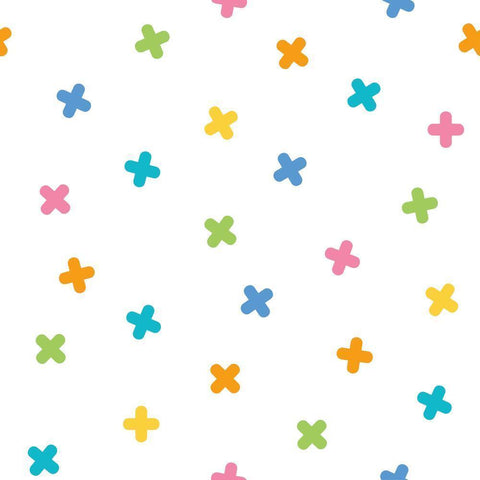 COLORFUL X MARKS THE SPOT PEEL & STICK WALLPAPER