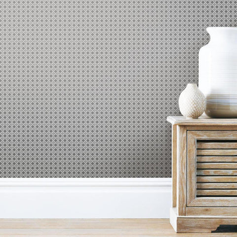 GREY CANING PEEL & STICK WALLPAPER