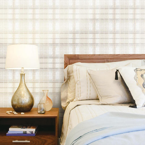 TWEED PLAID PEEL & STICK WALLPAPER