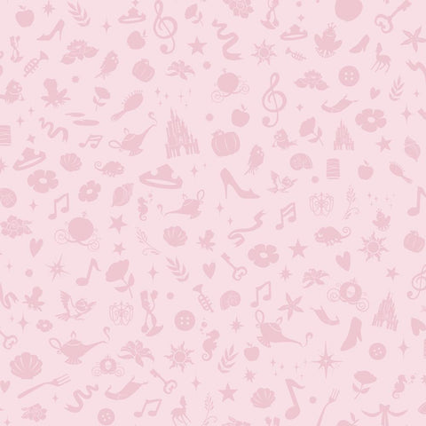 DISNEY PRINCESS ICONS (WITH GLITTER) PEEL & STICK WALLPAPER