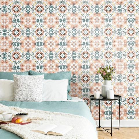 COTTAGE GARDEN KALEIDOSCOPE PEEL & STICK WALLPAPER
