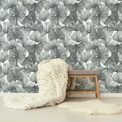 GINGKO LEAVES PEEL & STICK WALLPAPER