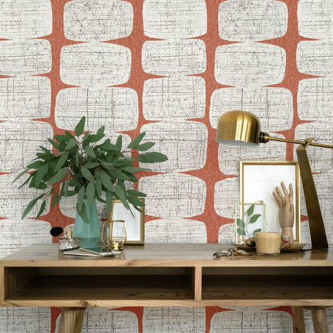 MID-CENTURY BEADS PEEL & STICK WALLPAPER