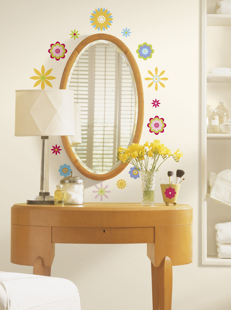 Graphic Flowers Peel & Stick Wall Decals image