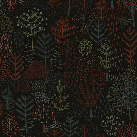 FOLKLORE TREES PEEL & STICK WALLPAPER