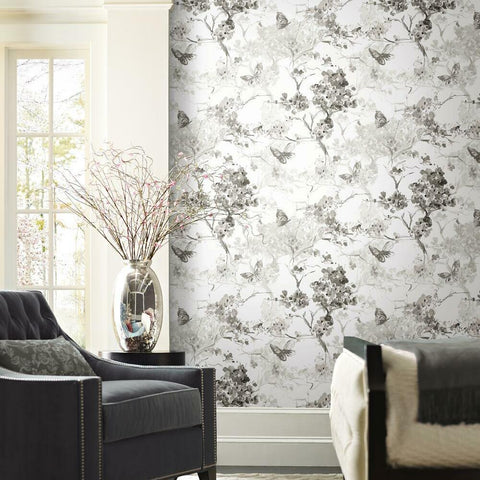 SPRING CHERRY BLOSSOMS PEEL & STICK WALLPAPER