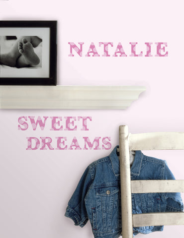 Express Yourself Pink Peel & Stick Wall Decals image
