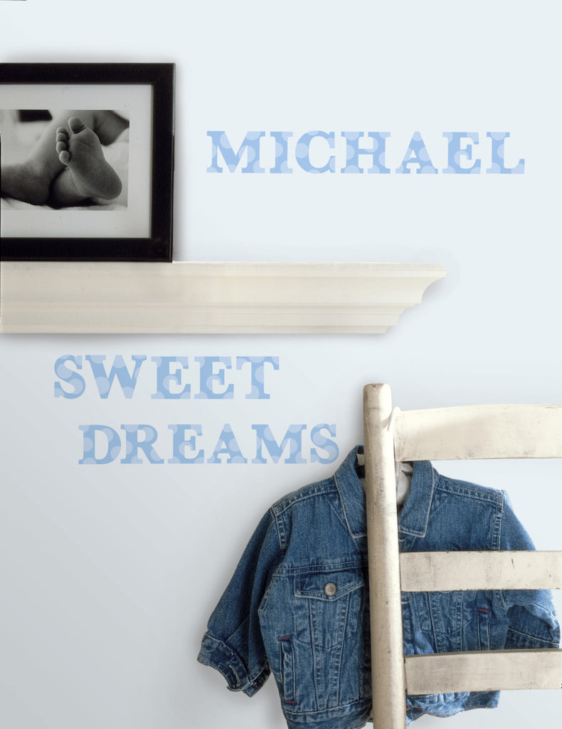 Express Yourself Blue Peel & Stick Wall Decals image