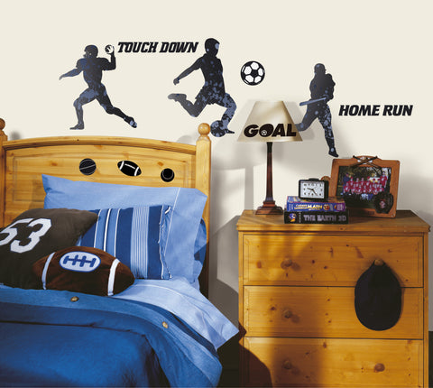 Sports Silhouettes Peel & Stick Wall Decals image