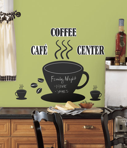 Coffee Cup Chalkboard Peel & Stick Wall Decals image
