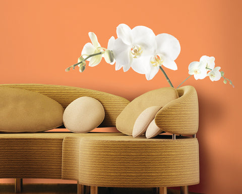 White Orchid Peel & Stick Wall Decals image