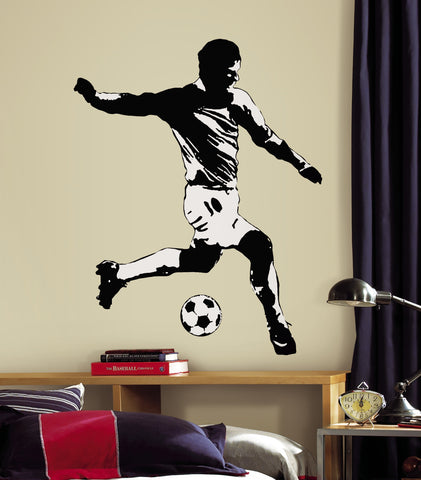 Soccer Player Peel & Stick Giant Wall Decals image