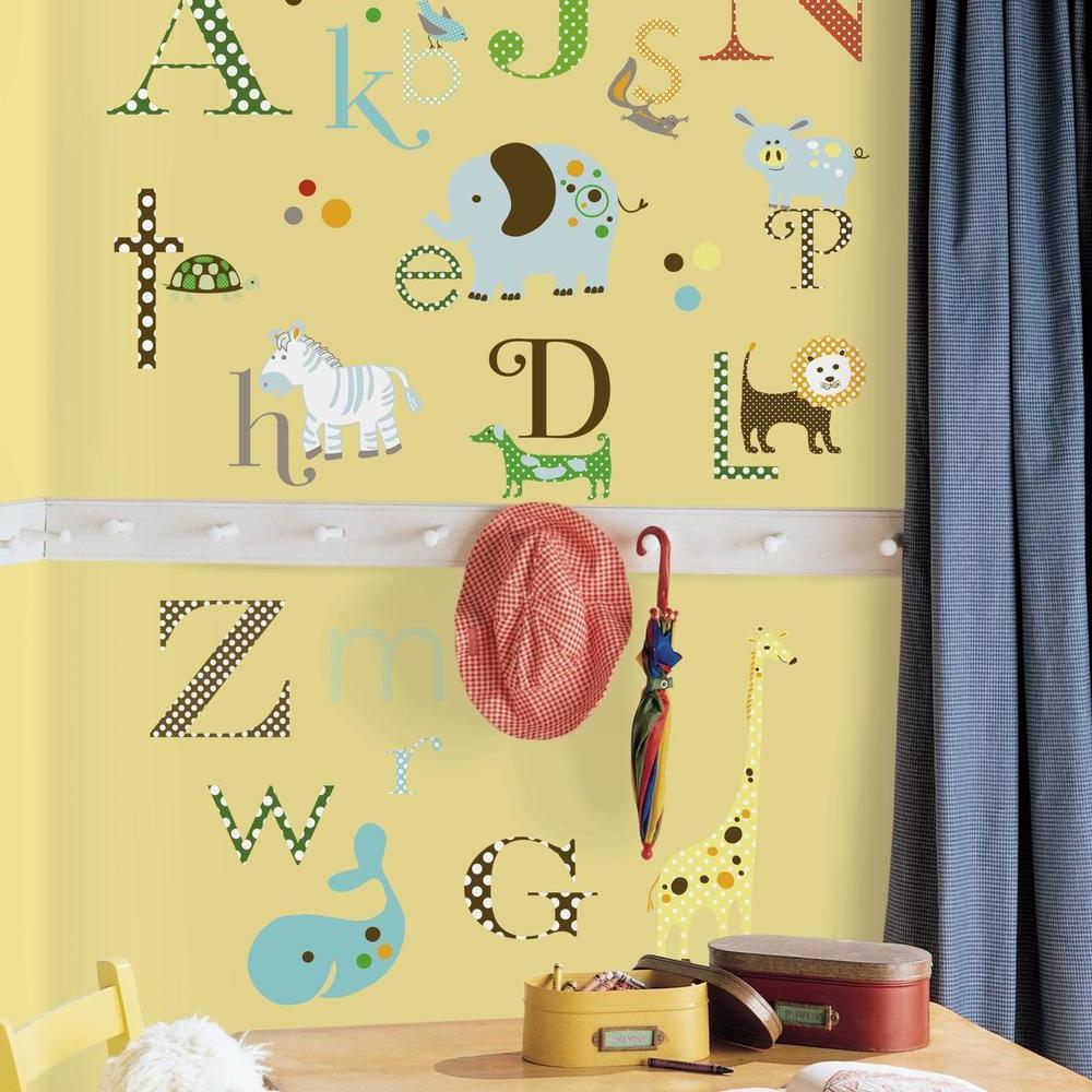 ANIMAL ALPHABET PEEL & STICK WALL DECALS – WallDecals.com