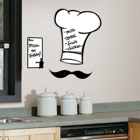 Chef's Hat Dry Erase Peel & Stick Giant Wall Decals image