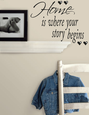 Home is Where Your Story Begins Peel & Stick Quotable image