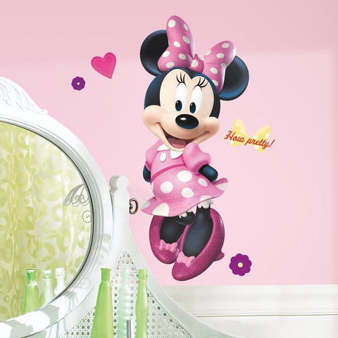 MINNIE BOW-TIQUE PEEL & STICK GIANT WALL DECAL