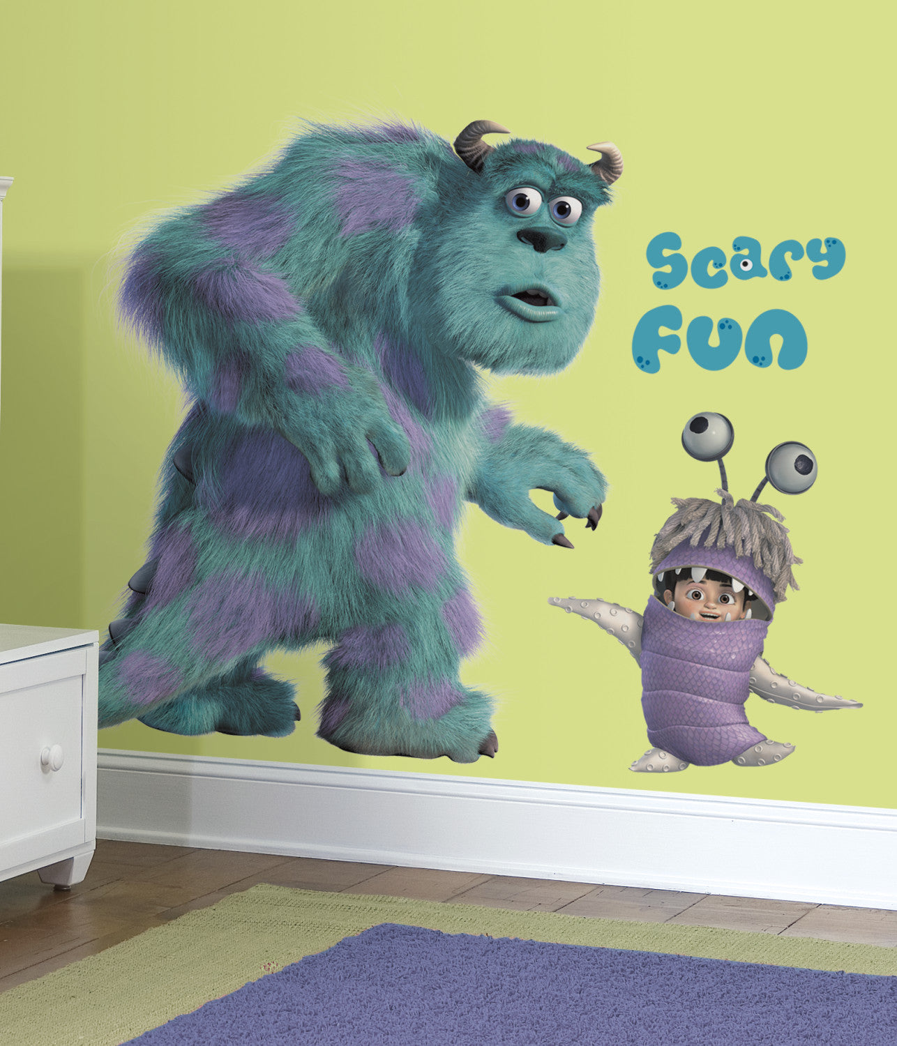 monsters inc boo sully Monsters Inc Giant Sully & Boo Peel & Stick Wall Decals – WallDecals.com
