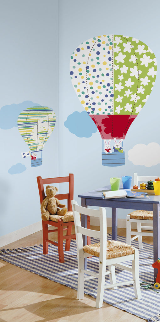 Hot Air Balloons Peel & Stick Giant Wall Decals image