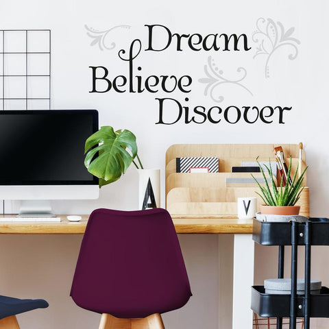 DREAM BELIEVE DISCOVER PEEL & STICK WALL DECALS