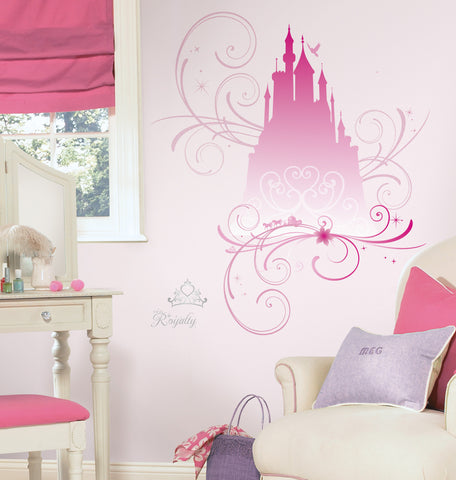 Disney Princess  - Scroll Castle Peel & Stick Giant Wall Decals w/Glitter