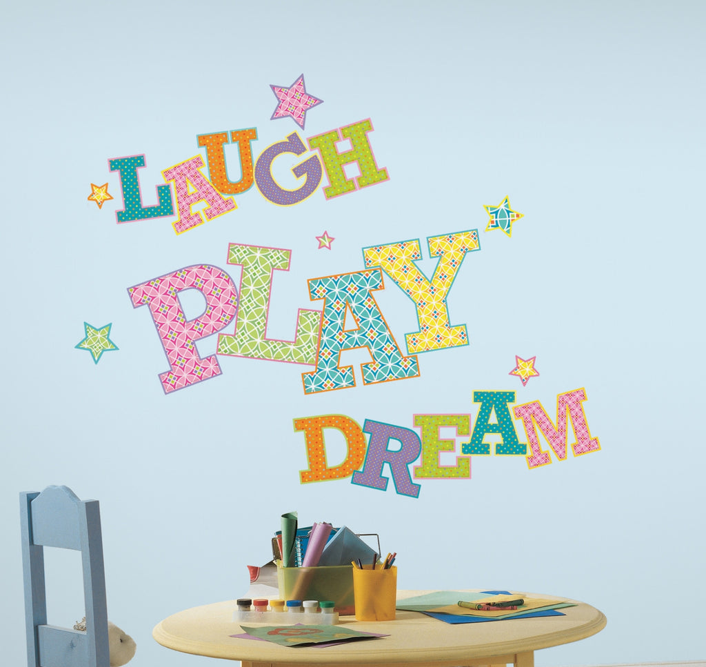 Laugh Play Dream Peel and Stick Giant Wall Decals image