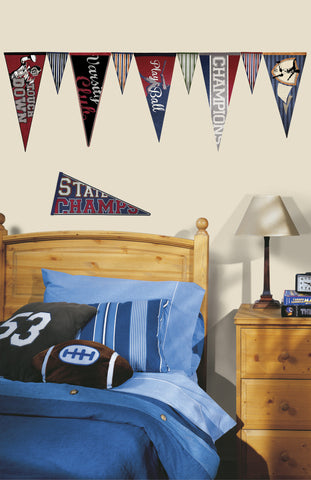 Varsity Pennants Peel and Stick Wall Decals image