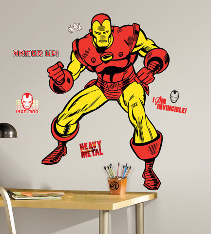 Marvel Classic Iron Man Peel and Stick Giant Wall Decals