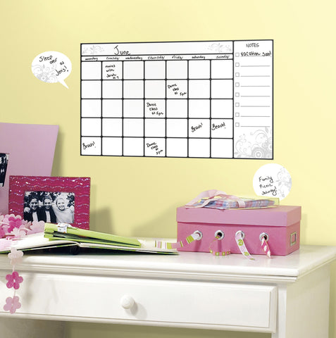 Universal Calendar Dry Erase Peel and Stick Wall Decals image
