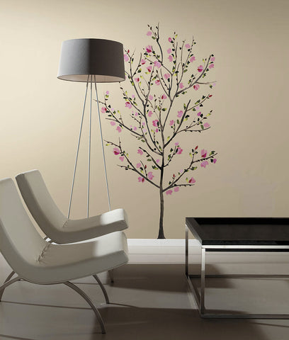 Pink Blossom Tree Peel and Stick Giant Wall Decals image