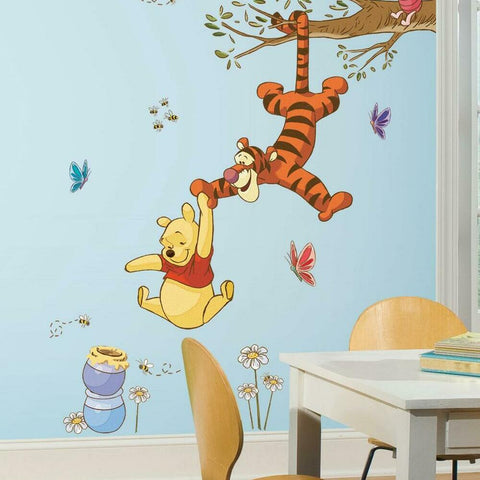 WINNIE THE POOH SWINGING FOR HONEY PEEL AND STICK GIANT WALL DECALS