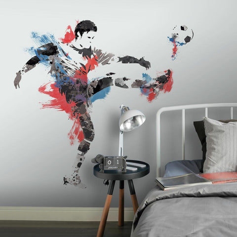 MEN'S SOCCER CHAMPION PEEL AND STICK GIANT WALL DECALS