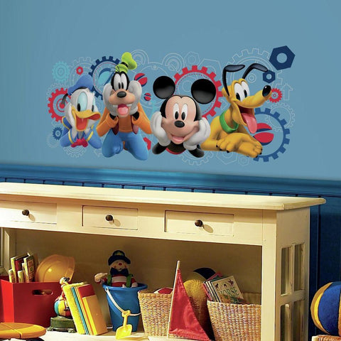 MICKEY MOUSE CLUBHOUSE CAPERS PEEL AND STICK GIANT WALL DECALS