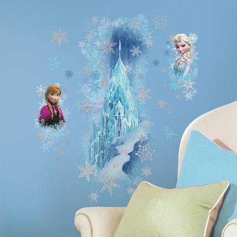 FROZEN ICE PALACE WITH ELSE AND ANNA PEEL AND STICK GIANT WALL DECALS