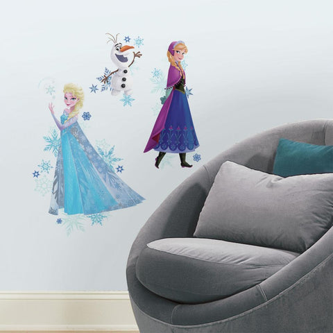 FROZEN ANNA, ELSA, AND OLAF PEEL AND STICK GIANT WALL DECALS
