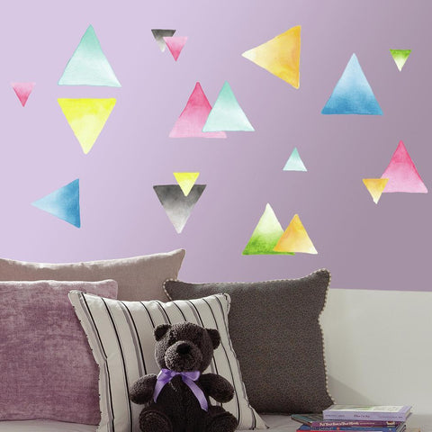 WATERCOLOR TRIANGLE PEEL AND STICK WALL DECALS