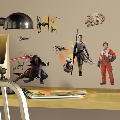 STAR WARS THE FORCE AWAKENS EP VII ENSEMBLE CAST PEEL AND STICK WALL DECALS