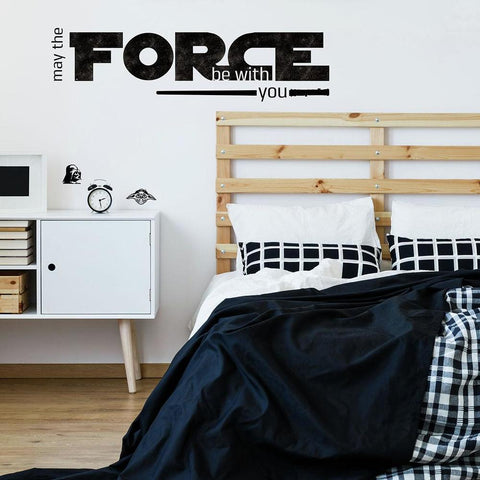 STAR WARS CLASSIC MAY THE FORCE PEEL AND STICK WALL DECALS