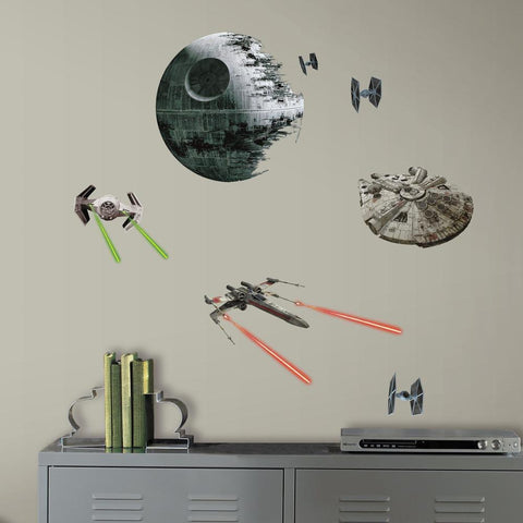 STAR WARS CLASSIC SPACESHIPS PEEL AND STICK WALL DECALS