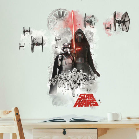 STAR WARS THE FORCE AWAKENS EP VII VILLIANS BURST PEEL AND STICK GIANT WALL DECAL