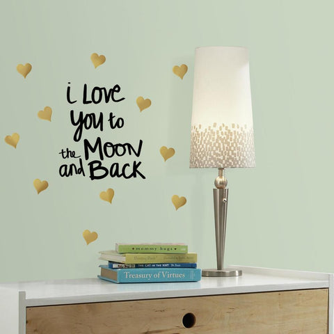 LOVE YOU TO THE MOON QUOTE PEEL AND STICK WALL DECALS