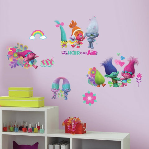 TROLLS MOVIE PEEL AND STICK WALL DECALS