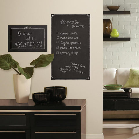 DECORATIVE CHALKBOARD PEEL AND STICK GIANT WALL DECALS