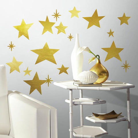 STAR PEEL AND STICK WALL DECALS WITH FOIL